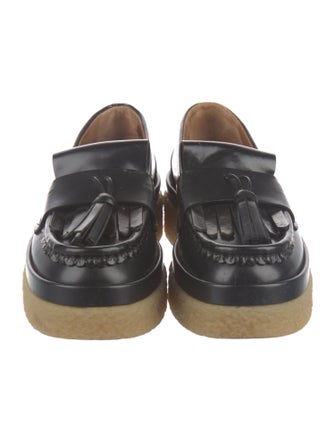 Chloé Leather Tassel Accents Loafers