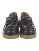 Chloé Leather Tassel Accents Loafers