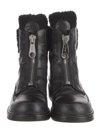 Chloé Leather Combat Boots