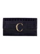 Chloé Embossed Leather Animal Print Continental Wallet