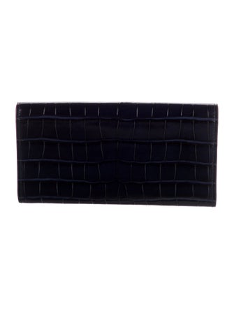 Chloé Embossed Leather Animal Print Continental Wallet