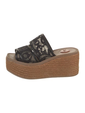 Chloé Lace Lace Pattern Slides
