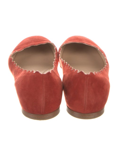 Chloé Suede Scalloped Accent Ballet Flats
