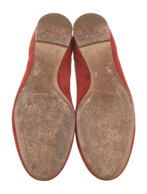 Chloé Suede Scalloped Accent Ballet Flats