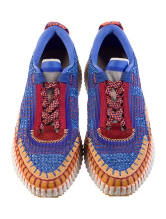 Chloé Patterned Whipstitch Trim Sneakers