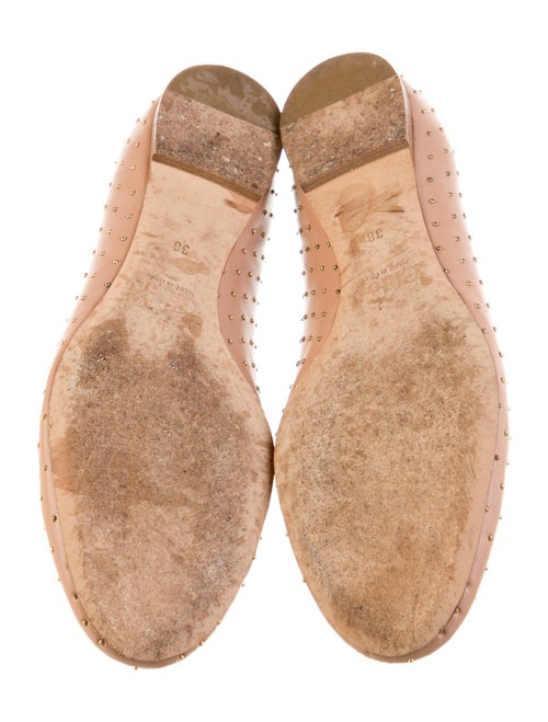 Chloé Leather Studded Accents Ballet Flats