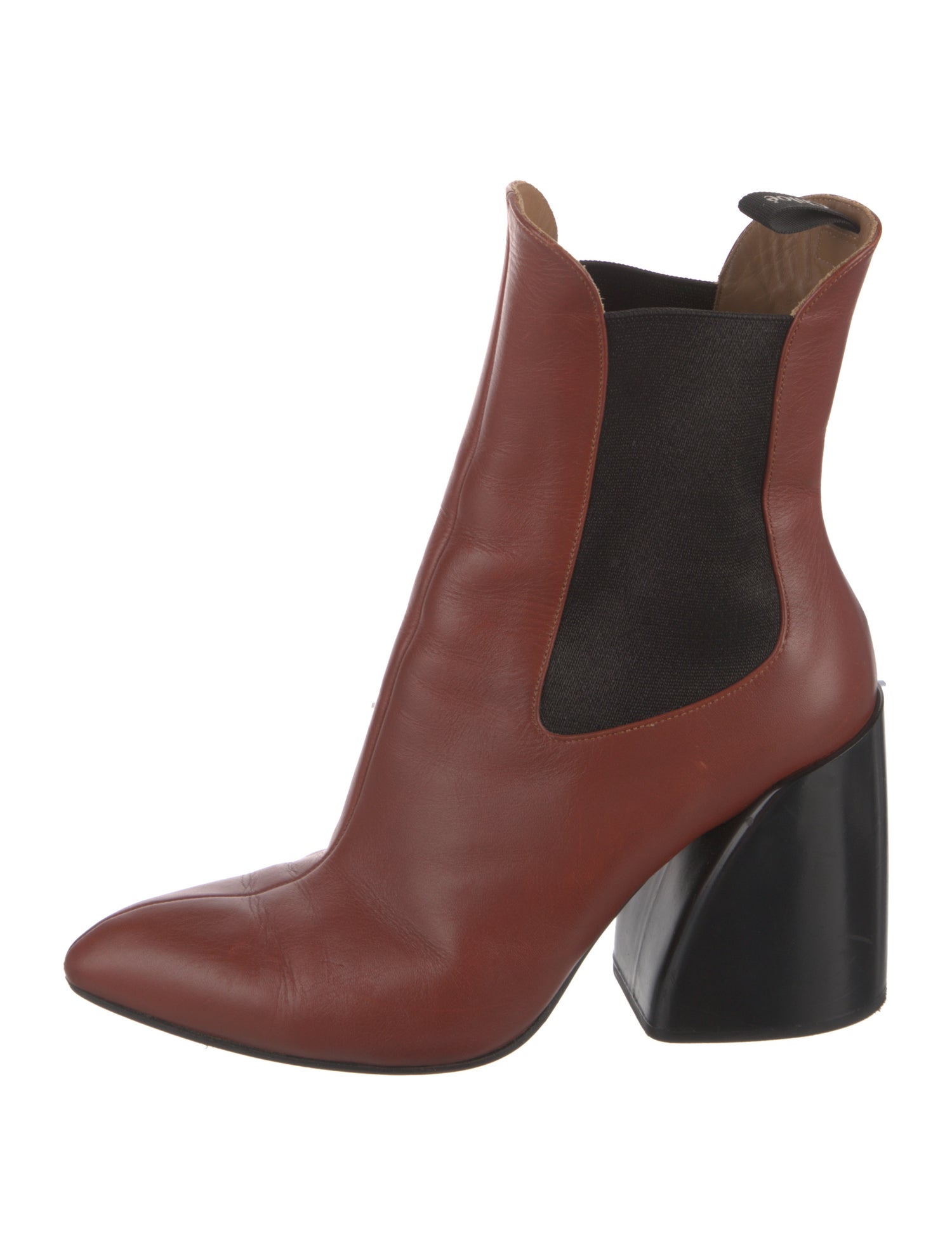 Chloé Leather Grosgrain Trim Chelsea Boots