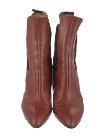 Chloé Leather Grosgrain Trim Chelsea Boots