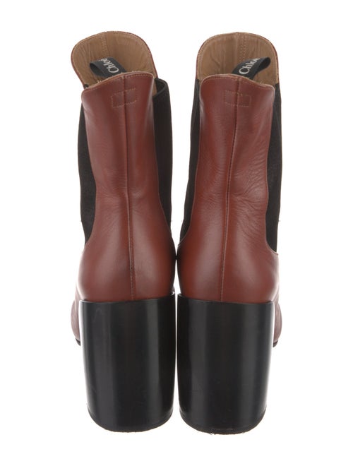 Chloé Leather Grosgrain Trim Chelsea Boots