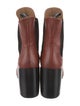 Chloé Leather Grosgrain Trim Chelsea Boots