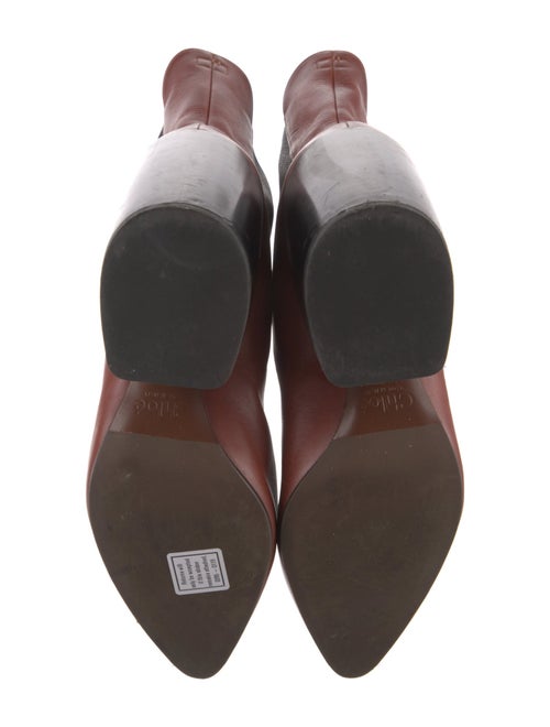 Chloé Leather Grosgrain Trim Chelsea Boots