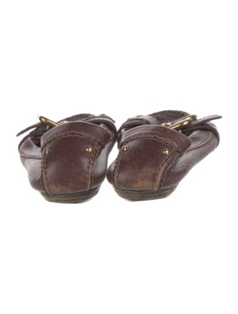 Chloé Leather Whipstitch Trim Ballet Flats