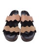 Chloé Leather Scalloped Accent Slides