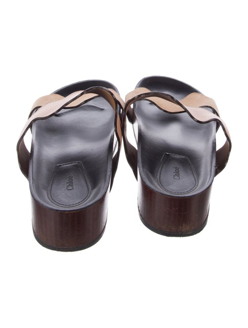 Chloé Leather Scalloped Accent Slides