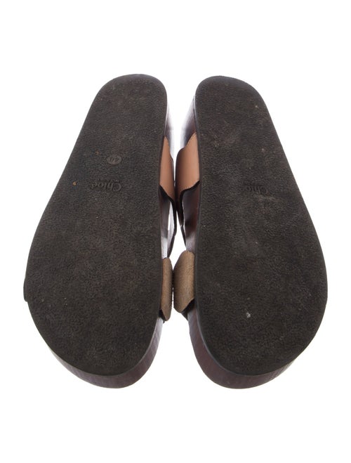 Chloé Leather Scalloped Accent Slides