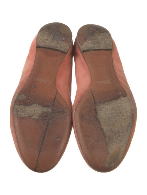 Chloé Suede Scalloped Accent Ballet Flats