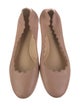 Chloé Leather Scalloped Accent Ballet Flats