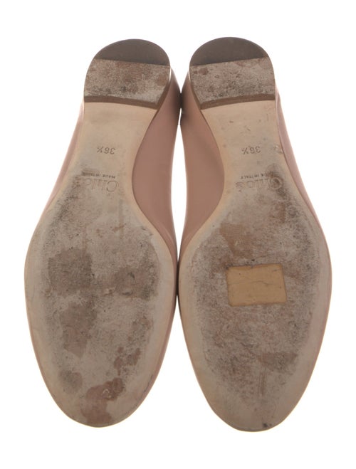 Chloé Leather Scalloped Accent Ballet Flats