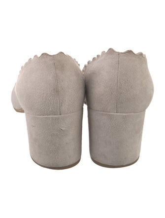 Chloé Suede Scalloped Accent Pumps