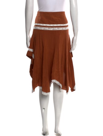 Chloé Silk Midi Length Skirt