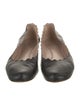 Chloé Leather Scalloped Accent Ballet Flats