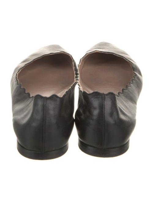 Chloé Leather Scalloped Accent Ballet Flats