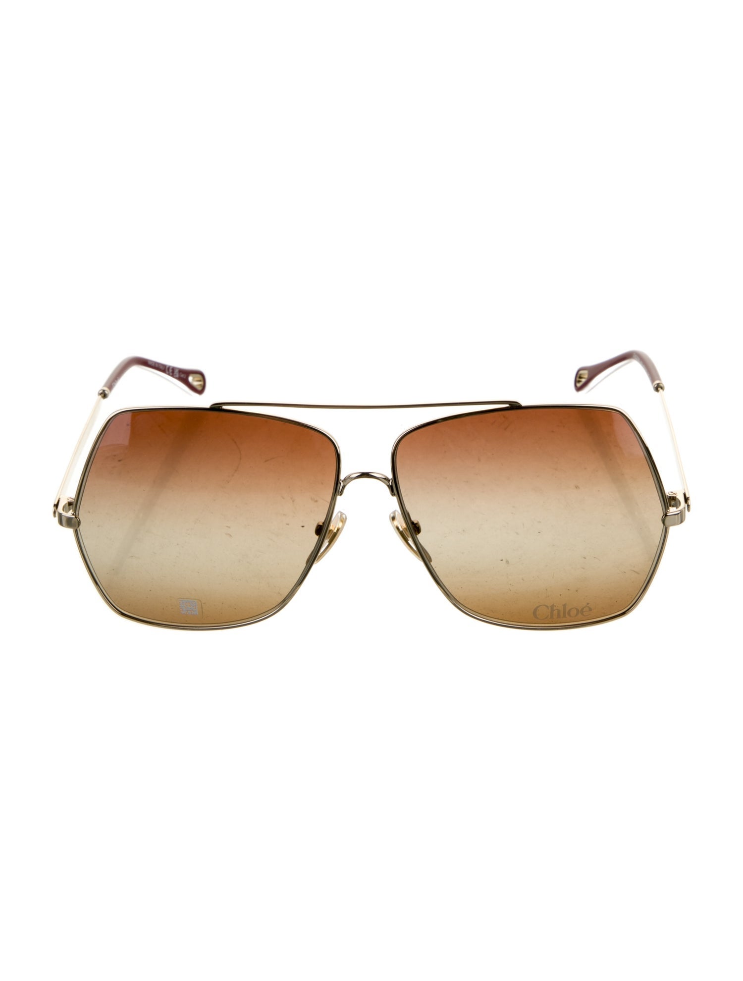 Chloé Aviator Gradient Sunglasses