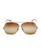 Chloé Aviator Gradient Sunglasses