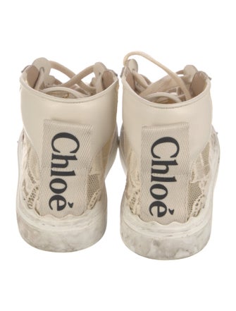 Chloé Mesh Lace Pattern Sneakers