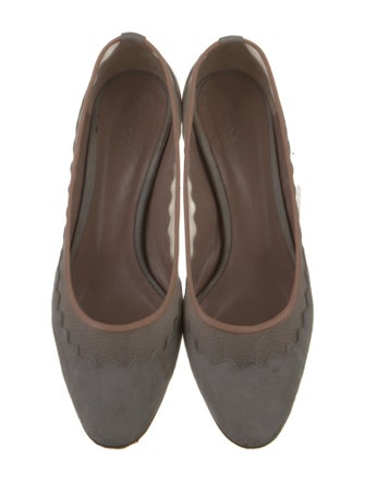 Chloé Suede Mesh Accents Pumps