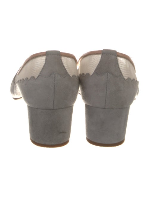 Chloé Suede Mesh Accents Pumps