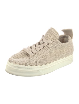 Chloé Leather Trim Embellishment Sneakers