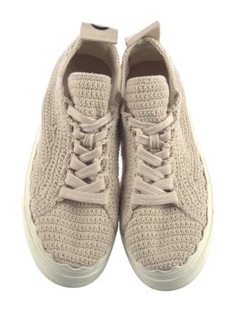 Chloé Leather Trim Embellishment Sneakers