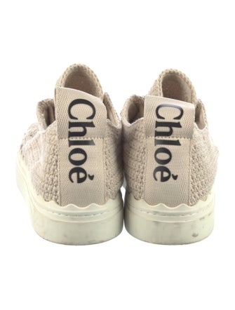 Chloé Leather Trim Embellishment Sneakers