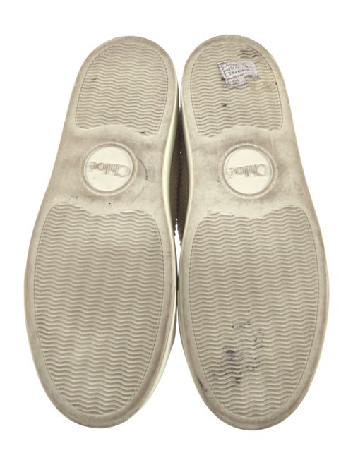 Chloé Leather Trim Embellishment Sneakers