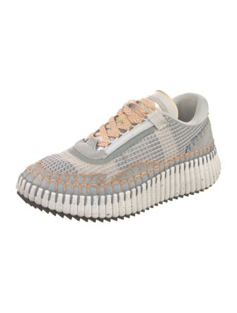 Chloé Colorblock Pattern Whipstitch Trim Sneakers