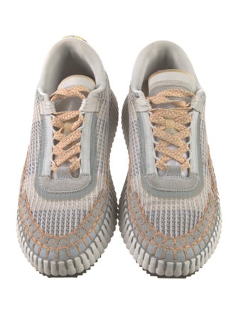 Chloé Colorblock Pattern Whipstitch Trim Sneakers