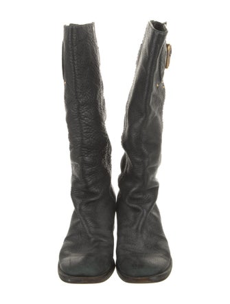 Chloé Leather Studded Accents Riding Boots