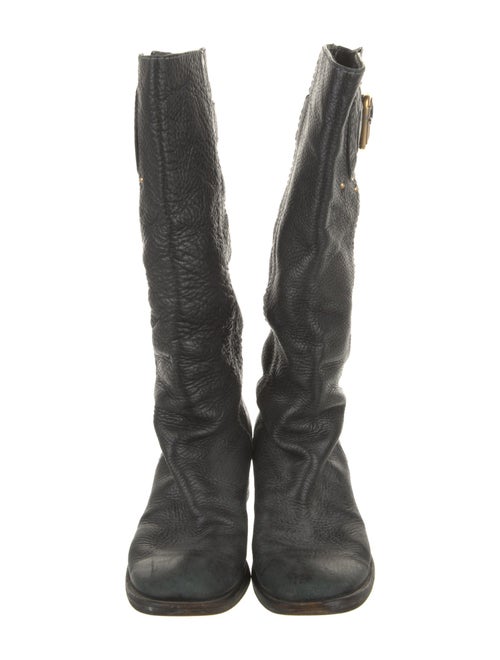 Chloé Leather Studded Accents Riding Boots