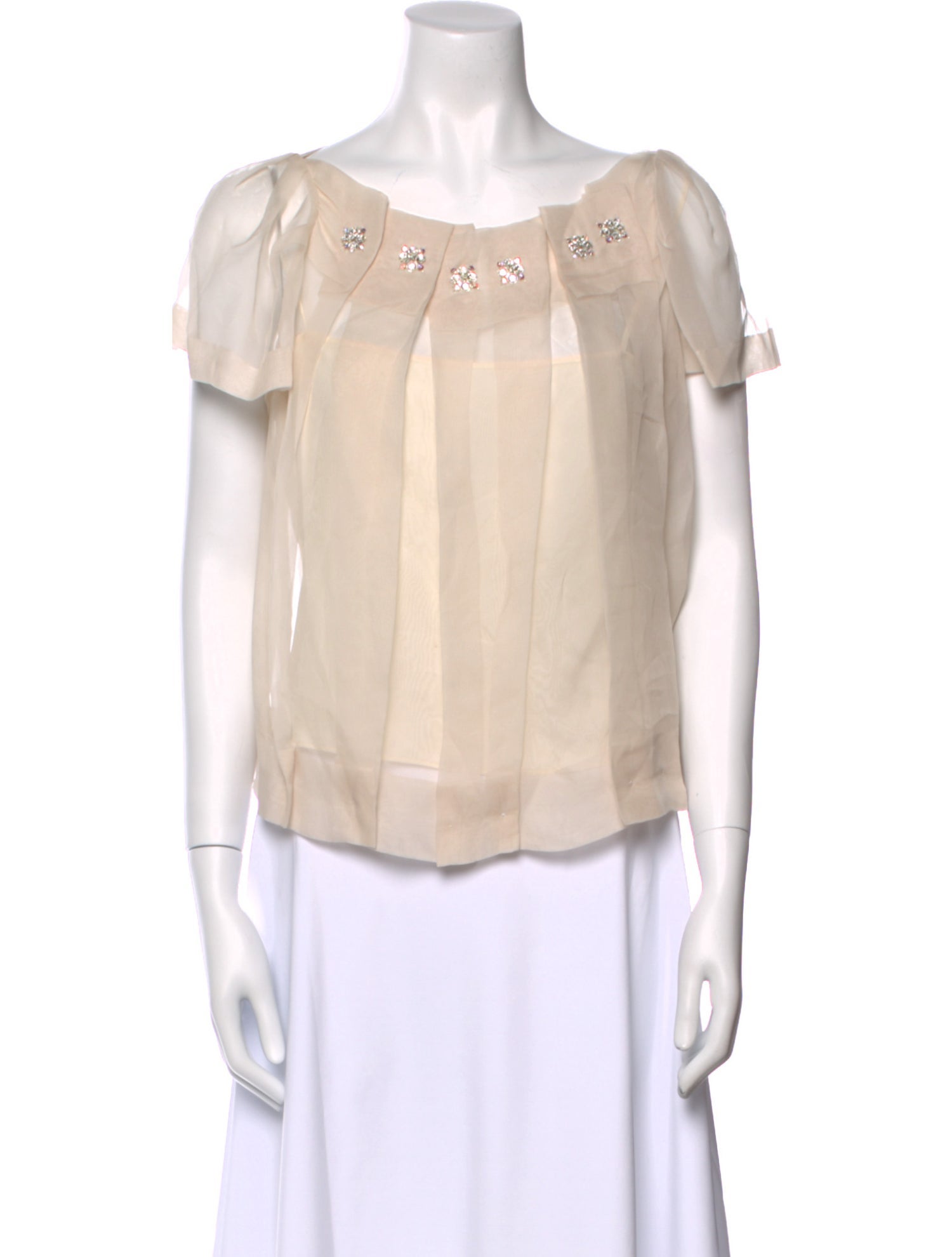Chloé Silk Scoop Neck Blouse