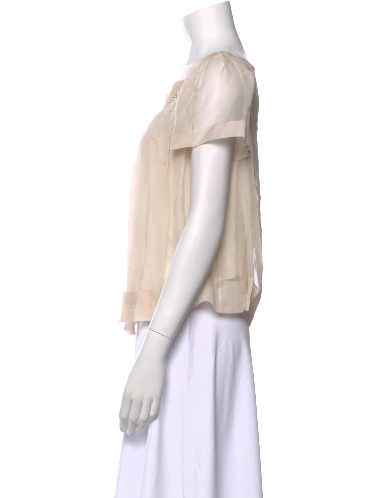 Chloé Silk Scoop Neck Blouse