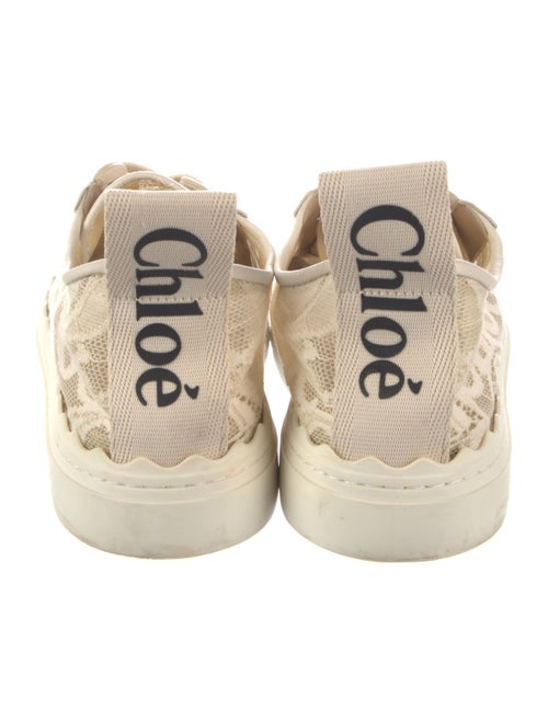 Chloé Lace Pattern Lace Trim Embellishment Sneakers