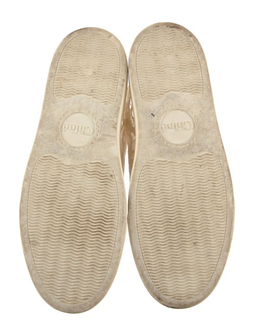 Chloé Lace Pattern Lace Trim Embellishment Sneakers