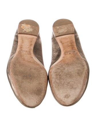 Chloé Leather Scalloped Accent Ballet Flats