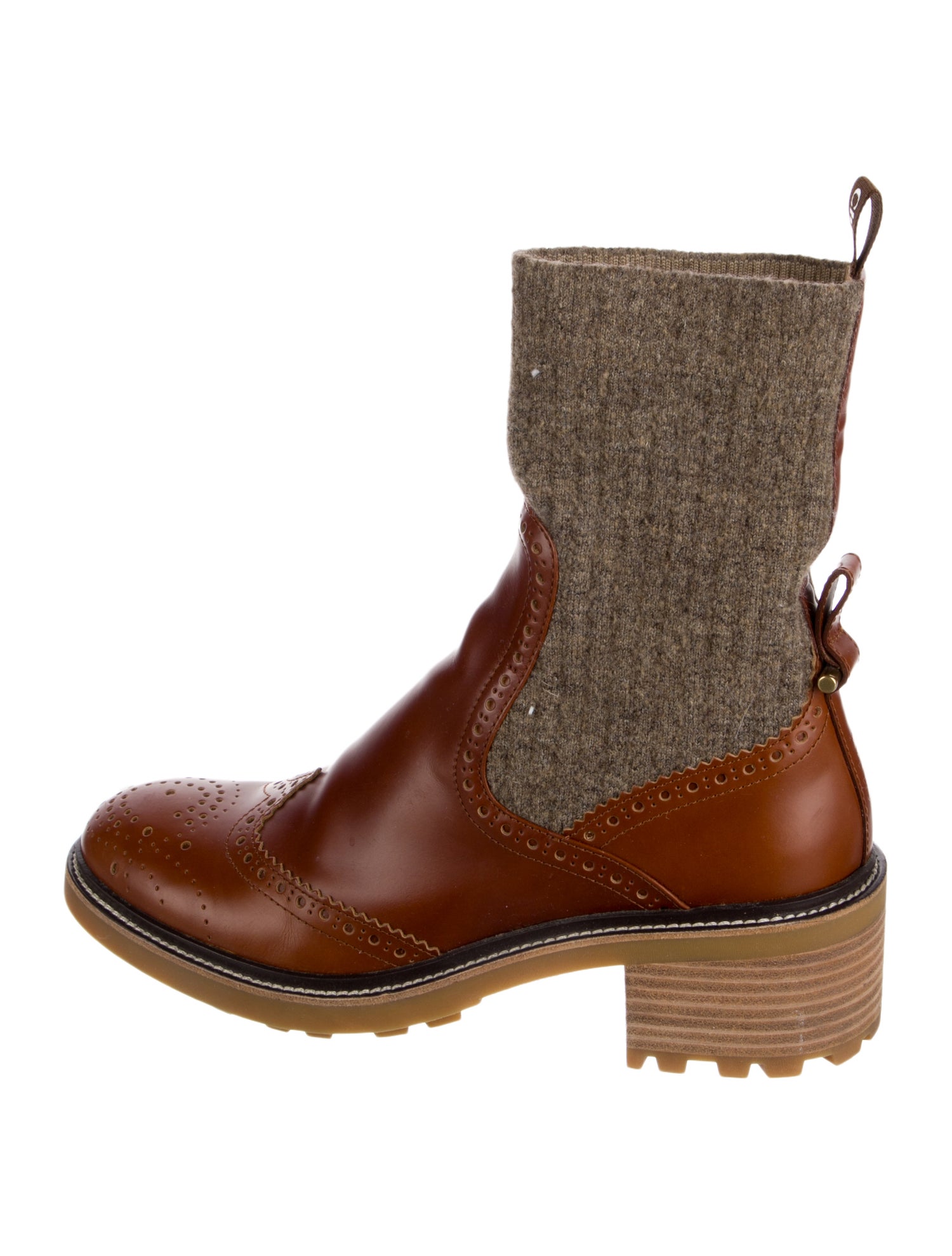 Chloé Leather Sock Boots