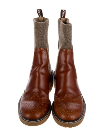 Chloé Leather Sock Boots