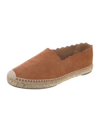 Chloé Suede Scalloped Accent Espadrilles