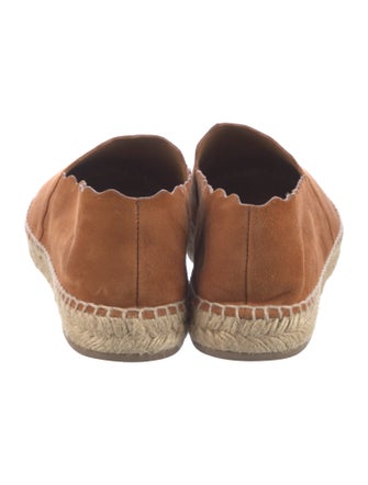Chloé Suede Scalloped Accent Espadrilles