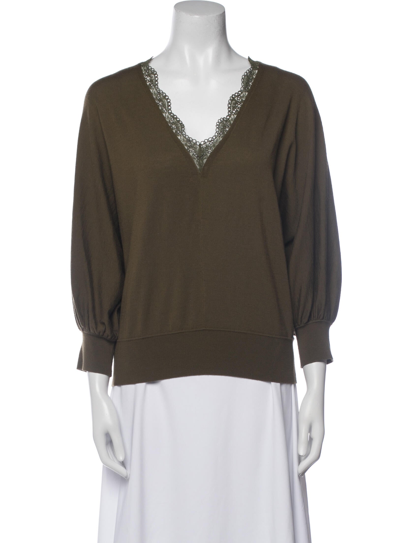 Chloé Wool V-Neck Sweatshirt