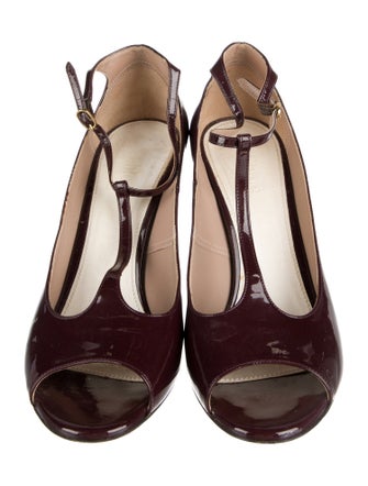 Chloé Patent Leather T-Strap Pumps